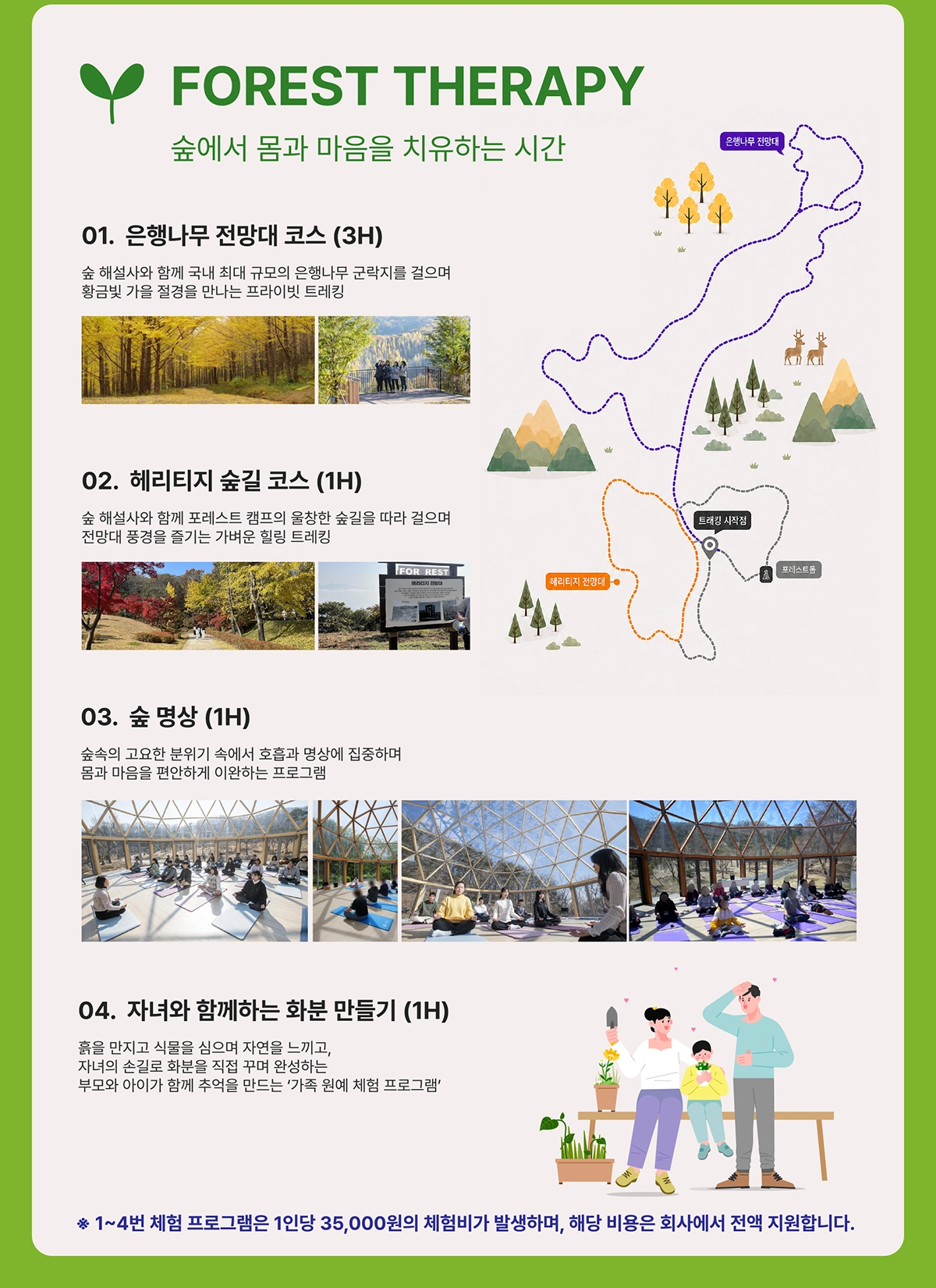 FOREST THERAPY 체험 프로그램 안내